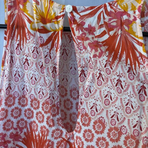 Old Navy Womens Multicolor Floral Round Neck Sleeveless Blouse Top Size SP - Picture 5 of 7